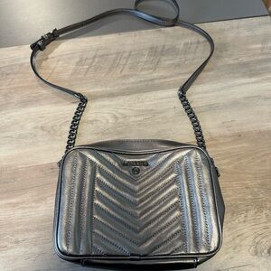 Michaels Kors Silver Quilted Shoulder Bag